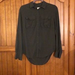 Olive Green Button Up Shirt